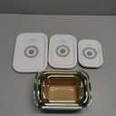 Chef Preserve Glass Vacuum Seal Containers for Food Storage, Made For Compact Vacuum Sealer, 3pcs set [1x Small, 1x Medium, 1x Large] Works With Handheld Vacuum Sealer Machine