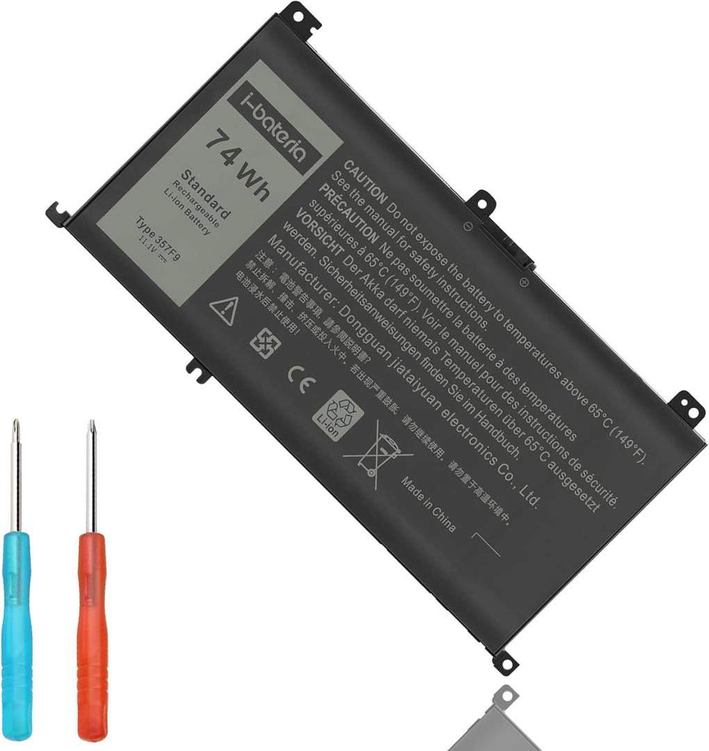 74Wh 357F9 71JF4 Laptop Battery Compatible for Dell Inspiron 15 7000 7559 7557 7567 7566 7759 15 5576 5577 INS15PD Series 15 7559 0GFJ6 P57F 071JF4 0357F9