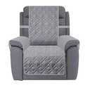 Ameritex Waterproof Nonslip Recliner Cover Stay in Place, Dog Chair Cover Furniture Protector, Ideal Recliner Slipcovers for Pets and Kids (Light Grey, 30'')