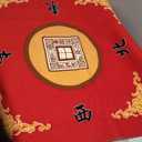 Universal Mahjong/Paigow/Poker/Dominos/Game Table Cover,Slip Resistant Mat(Red) 31.5" x 31.5"(80cm x 80cm)