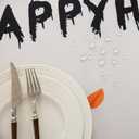 Halloween Tablecloth, Orange Jack-O-Lantern Pumpkin Leaf Holiday Table Cover Rectangular Water Resistant for Party Picnic Dinner Decor 60x102 Inch