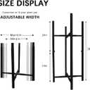 Plant Stand 2 Tier for Indoor Outdoor, Adjustable Metal Plant Holder, Heavy Duty Potted Flower Holder, Plant Pot Shelf, Fits 8-12 Inches Pot, Display Racks for Home