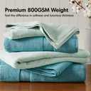 Madison Park 800GSM Bathroom Towel Set of 8 100% Cotton Bath Towel Set for Bathroom Luxurious Highly Absorbent 2 Bath Towels 2 Hand Towels 4 Washcloths Quick Dry Spa Quality Seafoam, Multi-Size Set