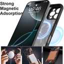 ZIYE Magnetic Case for iPhone 16 Pro 6.3 Inch [Compatible with MagSafe] Hard PC and Soft TPU Case with Cherry Pink Bows Anti-Scratch Shockproof Protection Phone Cover for Women