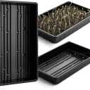 Mr. Pen- Plastic Growing Trays, 3Pack, Black, 17x10, Plant Tray, Seed Tray, Seedling Tray, Propagation Tray, Plant Trays for Seedlings, Planting Trays, Microgreens Growing Trays, Seedling Starter Tray