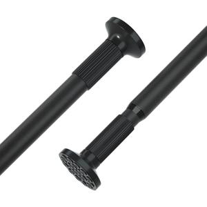Tension Curtain Rod 51-166 Inch, Dual-End Adjustable Outdoor Curtain Rod, No-Drill Carbon Steel Rust-Resistant Spring Shower Rod, Extra Long for Patio Bathroom Window, Easy Install 1.26-Inch Diameter (51-166")