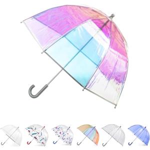 Totes Kids Pinch Proof Bubble Umbrella with Enhanced Visibility, 38" Canopy