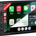[DSP Inside] Wireless Double Din Car Stereo, Wireless Apple Carplay Android Auto, 7 Inch Touchscreen Radio with 240W Enhanced DSP Sound, FM/AM/Bluetooth Handsfree, HD Waterproof Backup Camera