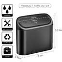 Car Trash Can Bin with Lid - Universal Vehicle Mini Leakproof Garbage Can Bin with 20pcs Trash Bags Can Organizer Storage for Front Back Seat Accessories for Auto Office Bedroom Home(Black)