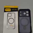 MOCCA Design for iPhone 17 Pro Case, Compatible with Magsafe [Premium Invisible Magnetic Ring Stand] [Military Drop Protection] Full Camera Guard Translucent Matte Slim Phone Cover 6.3",Deep Blue