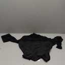 REORIA Womens Trendy Sexy Mock Turtle Neck Long Sleeve Sheer Mesh Ruched Going Out Bodysuits Tops (Large, Black)