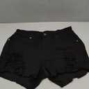 Aodrusa Womens Ripped Denim Shorts Mid Rise Body Enhancing Curvy Cutoff Distressed Jeans (2-4, Black)