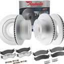 Raybestos Element3 E3V70009 Automotive Replacement Brake Kit for Front and Rear Coated Rotors and Hybrid/Ceramic Brake Pads for 2006-2008 Dodge Ram 1500, 2002-2008 Ram 2500, 2003-2008 Ram 3500