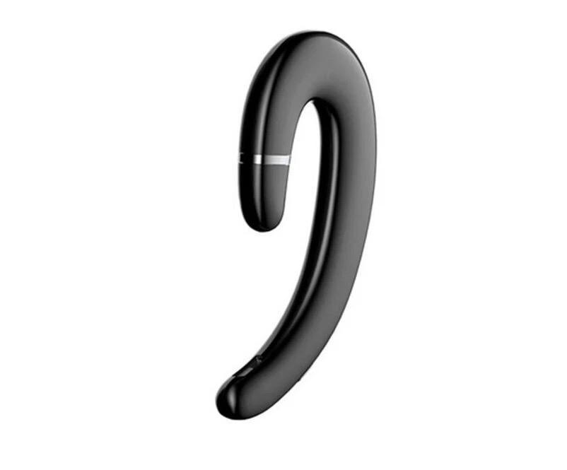 Ear Hook Bluetooth Wireless Headphone,Non Ear Plug Headset with Microphone,Waterproof Single Ear Noise Reduction in-Ear Earbud Hands Free Painless Wearing for iPhone Pro 14 13 12 11X 8 7 (Black)