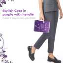 DEHITE Bible Cases for Woman Leather Bible Covers for Women Carrying Bag for Woman Pen Slots Zippered Pocket Premium Faux Leather Holder Christian Floral Accessories