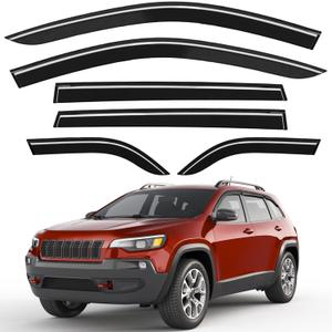 Outside-Mount Window Visors Rain Guards for Jeep Cherokee 2014-2023