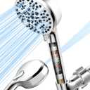 Filtered Shower head with Handheld High Pressure for Your Bathroom Replacement and Upgrade - filtro para ducha de bao (Silvery)