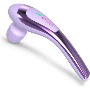Personal Vibrating Handheld Massager-Cordless Rechargeable Electric Mini Hand Held Portable Seven Massage Wand for Full Body