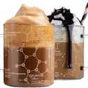 Greenline Goods Glass Coffee Mug - 16 oz Tumbler Science of Coffee Glass (Set of 2) - Etched with Coffee Chemistry Molecules