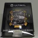 ULTIMAL Rugged Case with Band for Apple Watch 49mm,Compatible with Apple Watch Ultra 3/2/1, Military Grade Shockproof Bumper Cover for iWatch Tactical Band Men (49mm,Gold)