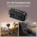 SMALLRIG Magnetic Adapter Holder Dual-Mount Support for DJI Osmo Action 6/Osmo Nano, Bidirectional Quick Release Magnetic Folding Adapter Mount with 2-Prong Mount and 1/4"-20 Threaded Hole - 5890