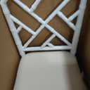 Bali & pari Sergio Wood Counter Stool, Chippendale Style White, Counter Height
