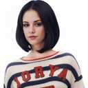 14 Inches Black Lace Front Wigs for Women Short Straight Bob Wig with Middle Part Synthetic Hair for Cosplay or Daily Use