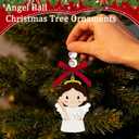 Baseball Angel Easter Ornaments Wooden Hanging Angel Ornament Sport Ball Xmas Tree Decorations for Home Crafts Baseball Lovers Sport Players Fans Family Holiday Party Supplies