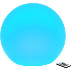 Borelor LED Ball Light, 10-Inch Rechargeable & Remote Control Globe Lights 16 RGB Colors Changing Indoor/Outdoor Night Light for Home/Party/Lawn/Desk Decoration