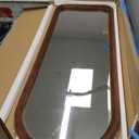 Delma Arched Full Length Mirror, Free Standing Floor Velvet Finish Frame Mirror for Leaning or Hanging, Soft Touch Bedroom & Living Room Decor, Brown (55"L x 20"W)