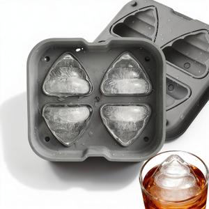 Poop Ice Mold for Whiskey & Cocktails - 4-Cavity Ice Cube Tray Silicone large for Poop Game, Poop Party,BPA Free and Easy to Release