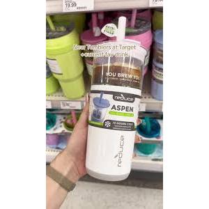 Reduce Aspen 20 Oz Glass Tumbler White