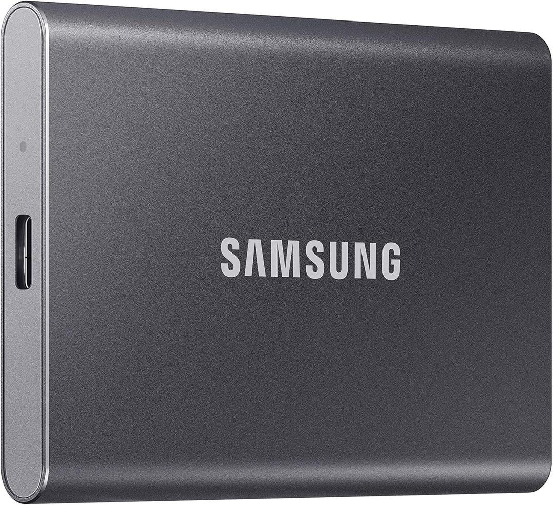 Samsung T7 Portable SSD, 2TB External Solid State Drive, Speeds Up to 1,050MB/s, USB 3.2 Gen 2, Reliable Storage for Gaming, Students, Professionals, MU-PC2T0T/AM, Gray