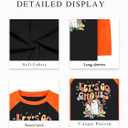 Toddler Halloween Shirts Boys Girls Spooky Pumpkin Skeleton Graphic Sweatshirt Halloween Kids Long Sleeve Tops 2-9 Years (Black4)