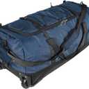 Bagenerous 110L/140L Expandable Soft-Sided Foldable Duffle Bag with 2 Rubber Wheels,Packable 32 Rolling Carry-On with Multi-Pockets & Compartments,Navy Blue