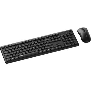 Rapoo X2100 Quiet Wireless Keyboard and Mouse Combo, 2.4GHz USB Receiver, 12 Multimedia Keys, Spill-Proof, Full-Sized, Compatible with PC, Laptop, Black
