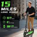 VOLPAM Electric Scooter with Double Suspension, 350W Strong Motor, Max 19 MPH Top Speed & 17 Miles Range, 8.5" Foldable E Scooter with Smart APP, Cruise Control