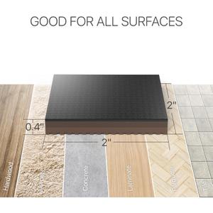 X-Protector Non Slip Furniture Pads - 16 PCS 2" Square Self-Adhesive Anti Skid Pads - Brown for Hardwood Floors - Unique Anti Vibration