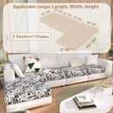 Couch Covers for Sectional L Shaped Sofa Cover Print Chaise Cover | Washable Separate Seat Chaise Couch Cover Stretch Sofa Slipcovers Universal Sofa Covers Pet Friendly (3 Seater + 1 Chaise)