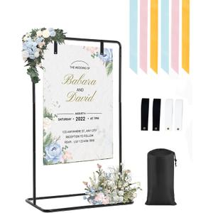 Wedding Welcome Sign Stand, 69" Wedding Sign Holder for Seating Charts ,Welcome to Our Wedding Sign Stand for Event Decor,Welcome Sign Stand for Party to Welcome Guests