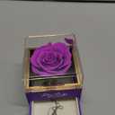 EleShow Preserved Real Purple Rose with Heart Necklace, Eternal Flowers Gifts for Mom Grandma Wife Girlfriend on Christmas, Valentines, Mothers Day, Anniversary, Birthday, I Love You Gifts for Her