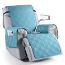 TAOCOCO 100% Waterproof Recliner Chair Cover, Small Recliner Covers for Recliner Chair with Pocket, Non Slip Reclining Chair Cover Furniture Protector for Kids, Pets(20'', Sky Blue)