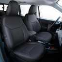 Carlimeki Leather Seat Covers Custom Fit for Maverick 2022-2026, Compatible with XL, XLT, Lobo, Lariat, Tremor Model - Armrest Covers Included - Faux Leather, Fully Covered, Fit Like a Glove