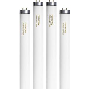 Konideke F20T12/WW 20 Watt Soft Warm White, T12 Fluorescent Tube Light Bulb 20W 24 Inch, 2Ft F20T12/DSW/RP Replacement for F20T12 F20T12KB/ECO/RVL F20T12KB/ECO F20T12/SPX30 1250Lm G13 4 Count