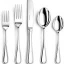 NICE KITCHEN Silverware set for 8,40 Pieces Premium Stainless Steel Silverware set,Mirror Polished Cutlery Set,Heavy Duty Flatware Set for 8,Dishwasher Safe,Luster Series