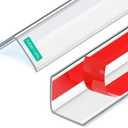 Wall Corner Protector, Walls Edge Protector, Self-Adhesive Wall Corner Guards, PVC Double Side Edge Protector, Furniture Stairs Guard (Clear, 2pcs x 35.4" L x 1.97" W)