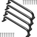 4 Pack 17 Inch Black Playground Equipment Handles Metal - Playset Slide Handles, Swing Sets Accessories Grab Bars, Kids Climbing Monkey Bar for Playhouse, Treehouse, Jungle Gym