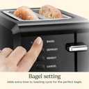 Cuisinart CPT-122BK 2-Slice Compact Plastic Toaster, Slots for Bagels & Bread, 7 Shade Settings, Cancel/Defrost/Reheat Functions, Removable Crumb Tray, Small Kitchen Appliance for Home & Office, Black