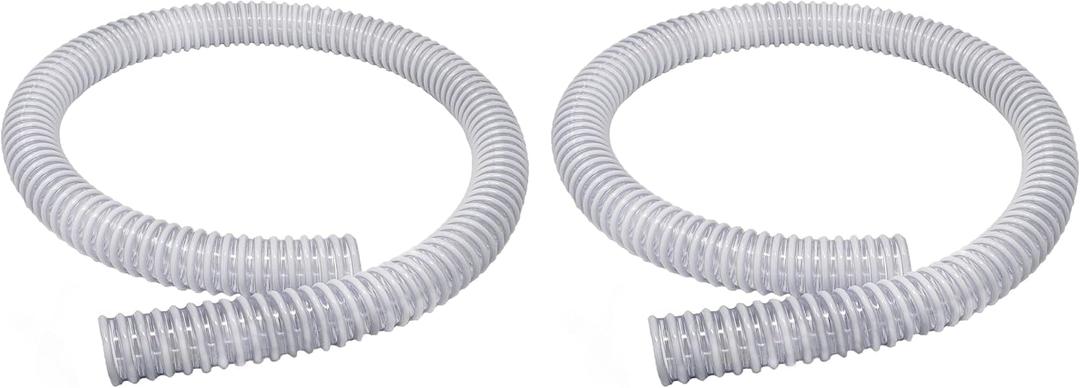 Sealproof 1.25 x 59 Inch Pool Filter Pump Connection Hose for 1-1/4 (32mm) Intex Systems and Above Ground Pools, Premium Quality Kinkproof PVC, Made in USA | Includes 4 Hose Clamps, 1 Pack