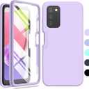for Samsung Galaxy A03s Phone Case: Shockproof Silicone Slim Covers Hybrid Pretty Protective Cell Cases - Durable TPU Dual Layer Drop-Proof Girl&Boy Cute Cover (Lavender Purple)